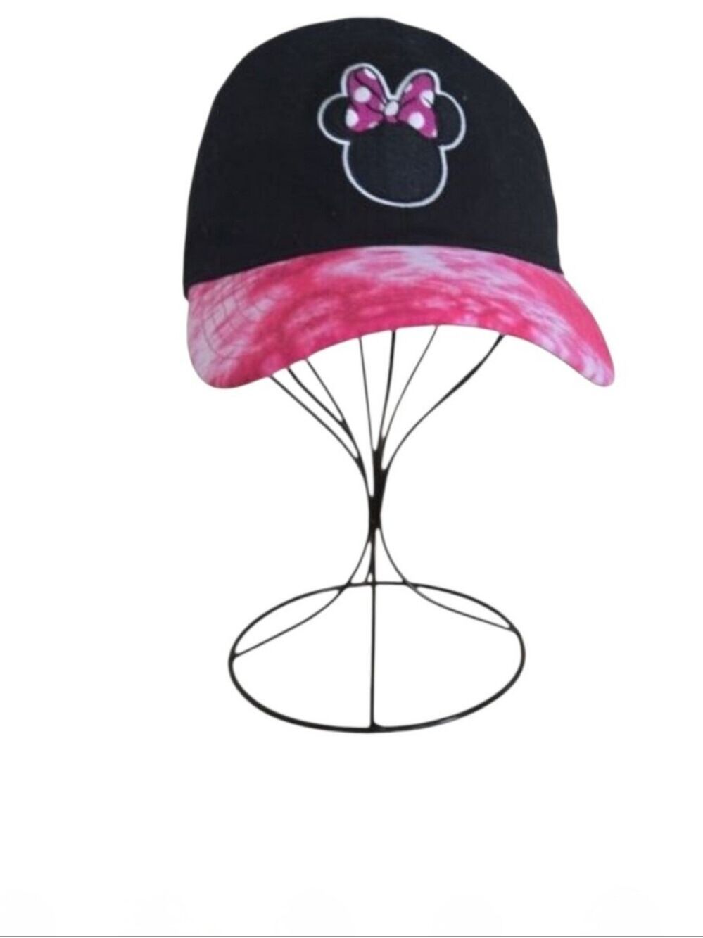 Disney Minnie Mouse Black and Pink Tie Dye Brim Cap NWOT